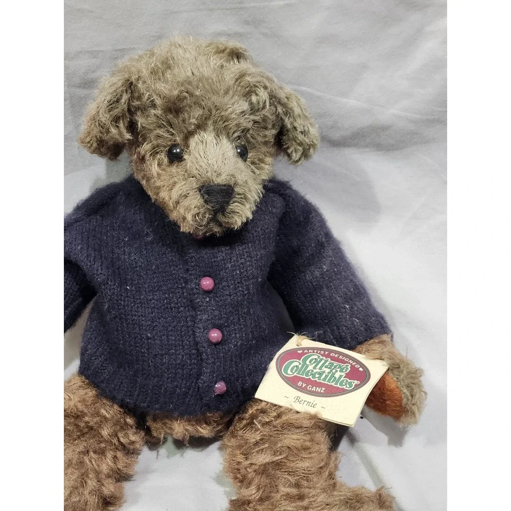 1996 Ganz Cottage Jointed Mohair Teddy Bear Bernie Fully Jointed Wabble Head 13